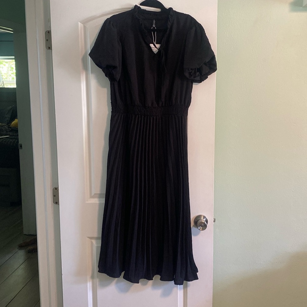 Black polka dot maxi dress! NWT!